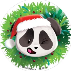 Christmas | Other Fun Stickers<SmileMakers Animals in Santa Hat Stickers