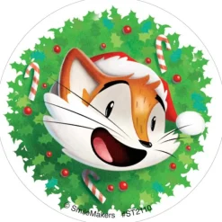 Christmas | Other Fun Stickers<SmileMakers Animals in Santa Hat Stickers