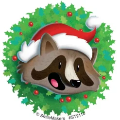 Christmas | Other Fun Stickers<SmileMakers Animals in Santa Hat Stickers