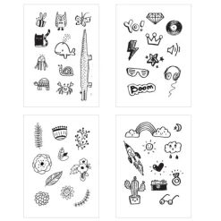 Toys | Toys & Prizes<SmileMakers Black and White Tiny Doodle Temporary Tattoos - Temporary Tattoos from
