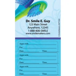 Appointment Cards<SmileMakers Blue Toothbrushes Three Sticker Appointment Cards - Appointment Cards from