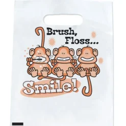 Take Home Bags | Take Home Bags<SmileMakers Brush, Floss Smile Monkeys Bags - Fast Delivery Bags from