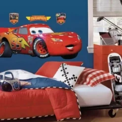 Wall Decals<SmileMakers Cars Lightning McQueen Giant Peel & Stick Wall Decals