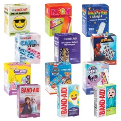 Bandages | Medical Practice Essentials<SmileMakers Character Bandage Sampler - Bandage Cases & Samplers from