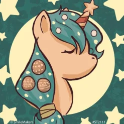 Christmas | Other Fun Stickers<SmileMakers Chibi Holiday Unicorn Stickers
