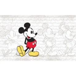 Wall Decals<SmileMakers Classic Mickey Mouse XL Chair Rail Wall Mural - Office Décor from