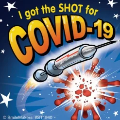 Patient Stickers | Dental Stickers<SmileMakers COVID-19 Shot Rocket Stickers - Stickers from