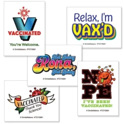 Medical Themed Prizes | Dental Themed Prizes<SmileMakers COVID Vaccination Tattoos - Temporary Tattoos from