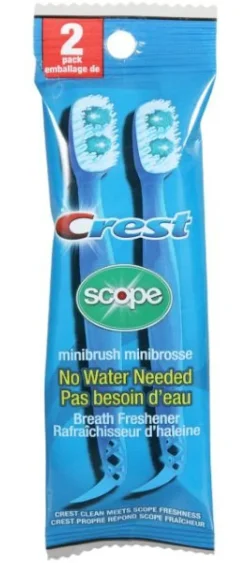 Toothpaste, Floss & Mouthwash | Toothbrushes<Scope Crest- Outlast 2-pack Minibrush Breath Fresheners - Toothbrushes from SmileMakers