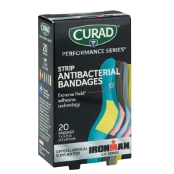 Bandages | Medical Practice Essentials<SmileMakers Curad® Assorted Fabric Strip Antibacterial Bandages - Bandages from