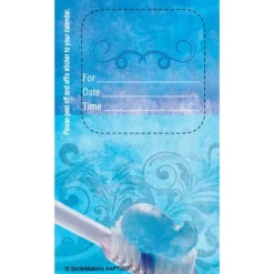 Appointment Cards<SmileMakers Custom Blue Toothbrush Sticker Appointment Card - Appointment Cards from