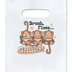 Take Home Bags | Take Home Bags<SmileMakers Custom Brush Floss Smile Monkey Bags - Take Home Bags from