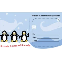 Appointment Cards<SmileMakers Custom BrushFlossSmile Penguins Appointment Cards - Appointment Cards from