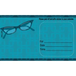 Appointment Cards<SmileMakers Custom Cat Eye Glasses Appointment Cards - Appointment Cards from