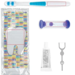 Dental Kits | Dental Practice Essentials<SmileCare Custom Components Youth Smile! Zippered Bag Dental Kits with Flossers - Dental Kits from SmileMakers