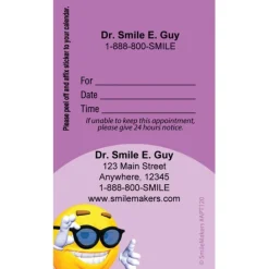 Appointment Cards<SmileMakers Custom 3D Smile with Glasses Sticker Appointment Cards - Appointment Cards from