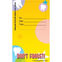 Appointment Cards<SmileMakers Custom Dont Forget Tooth Appointment Cards - Appointment Cards from