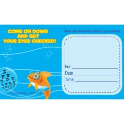 Appointment Cards<SmileMakers Custom Fish Eye Chart Sticker Appointment Cards - Appointment Cards from