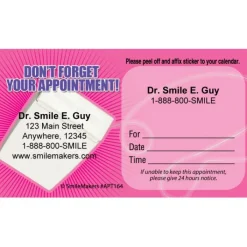 Appointment Cards<SmileMakers Custom Floss Don't Forget Appointment Cards - Appointment Cards from