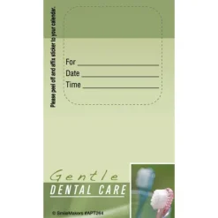 Appointment Cards<SmileMakers Custom Gentle Dental Green Sticker Appointment Cards - Appointment Cards from