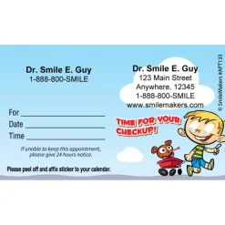 Appointment Cards<SmileMakers Custom Kid Check Up Appointment Cards - Appointment Cards from