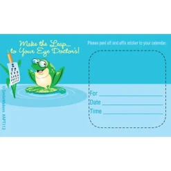 Appointment Cards<SmileMakers Custom Leap to Eye Doctor Sticker Appointment Cards - Appointment Cards from