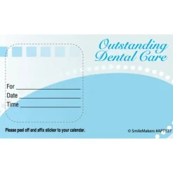 Appointment Cards<SmileMakers Custom Outstanding Dental Care Appointment Cards - Appointment Cards from
