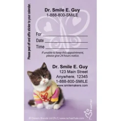 Appointment Cards<SmileMakers Custom Rachael Hale Purple Cat Appointment Cards - Appointment Cards from