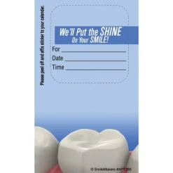Appointment Cards<SmileMakers Custom Realistic Teeth Sticker Appointment Cards - Appointment Cards from