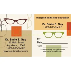 Appointment Cards<SmileMakers Custom Scatter Glasses Appointment Cards - Appointment Cards from