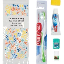 Dental Kits | Dental Practice Essentials<SmileMakers Custom SmileCare™ Adult Celebration Preference Zippered Bag Dental Kits - Dental Kits From