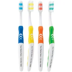 Toothbrushes | Dental Practice Essentials<SmileMakers Custom SmileCare™ Adult Ripple Grip Toothbrushes - Case - Toothbrushes from