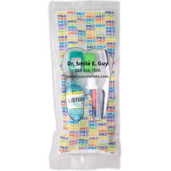 Dental Kits | Dental Practice Essentials<SmileMakers Custom SmileCare™ Adult Smile! Basic Colgate with Listerine Zippered Bag Dental Kits - Dental Kits from
