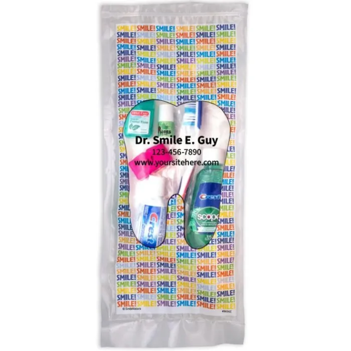 Dental Kits | Dental Practice Essentials<SmileMakers Custom SmileCare™ Adult Smile! Preference with Scope Zippered Bag Dental Kits - Dental Kits from