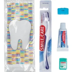 Dental Kits | Dental Practice Essentials<Colgate Custom SmileCare™ Adult Smile! Basic Zippered Bag Dental Kits - Dental Kits from SmileMakers