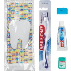 Ready-to-go Dental Kits | Dental Kits<SmileCare Custom ™ Adult Smile! Basic Zippered Bag Dental Kits - Dental Kits From SmileMakers