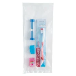 Ready-to-go Dental Kits | Medical Practice Essentials<SmileCare Custom ™ Youth Basic Zippered Bag Dental Kit - Dental Kits From SmileMakers