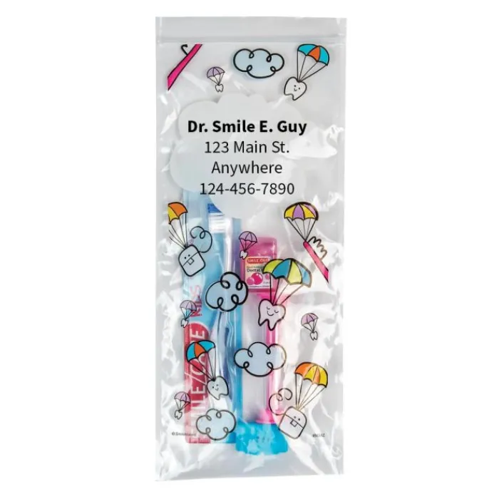 Ready-to-go Dental Kits | Dental Kits<SmileCare Custom ™ Youth Dental Paratrooper Basic Zippered Bag Dental Kits - Dental Kits From SmileMakers