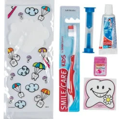 Ready-to-go Dental Kits | Medical Practice Essentials<SmileCare Custom ™ Youth Dental Paratroopers Premium Zippered Bag Dental Kits - Dental Kits From SmileMakers