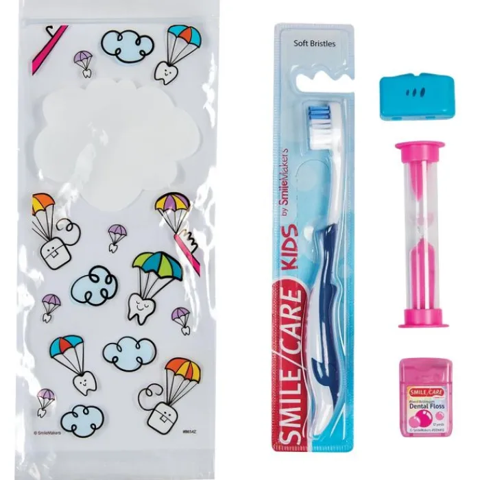 Ready-to-go Dental Kits | Dental Kits<SmileCare Custom ™ Youth Dental Paratrooper Basic Zippered Bag Dental Kits - Dental Kits From SmileMakers