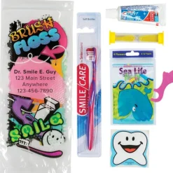 Dental Kits | Dental Practice Essentials<SmileMakers Custom SmileCare™ Youth Grafitti Premium Zippered Bag Dental Kits - Dental Kits From
