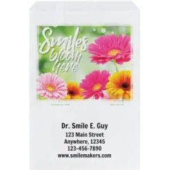 Take Home Bags | Take Home Bags<SmileMakers Custom Smiles Bloom Here Paper Bags - Take Home Bags from