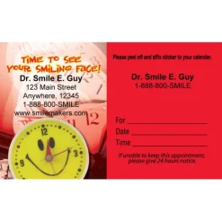 Appointment Cards<SmileMakers Custom Smiley Clock Appointment Cards - Appointment Cards from