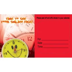 Appointment Cards<SmileMakers Custom Smiley Clock Appointment Cards - Appointment Cards from