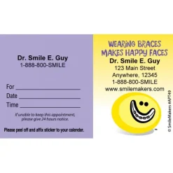 Appointment Cards<SmileMakers Custom Smiley Guy Braces Appointment Cards - Appointment Cards from