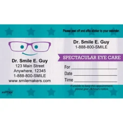 Appointment Cards<SmileMakers Custom Smiling Eye Glasses Appointment Cards - Appointment Cards from