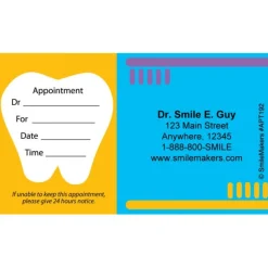 Appointment Cards<SmileMakers Custom Tooth & Brushes Appointment Cards - Appointment Cards from