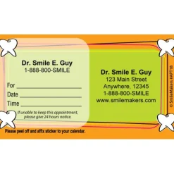 Appointment Cards<SmileMakers Custom Tooth Frame Appointment Cards - Appointment Cards from
