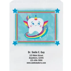 Take Home Bags | Take Home Bags<SmileMakers Custom Toothicorn Paper Bags - Take Home Bags from