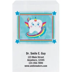 Take Home Bags | Take Home Bags<SmileMakers Custom Toothicorn Paper Bags - Take Home Bags from